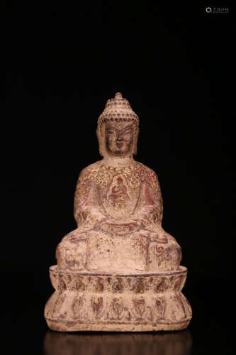 A Chinese Copper Buddha Statue of Sakyamuni