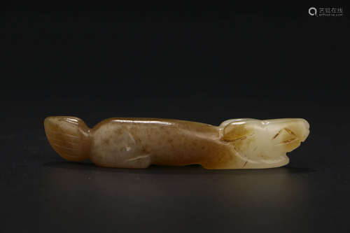 A Chinese Hetian Jade Beast