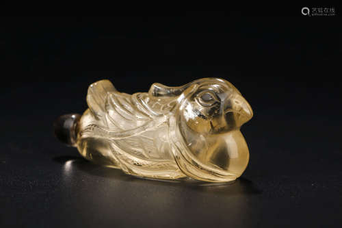 A Chinese Crystal Snuff Bottle