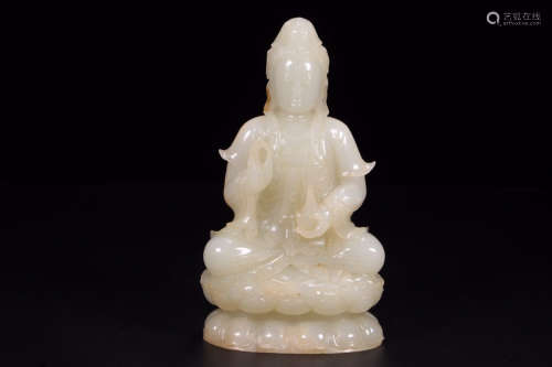A Chinese Jade Guanyin Ornament