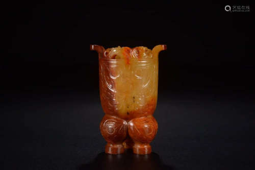 A Chinese Hetian Jade  Cup