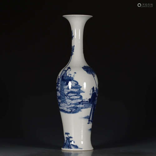 A Chinese Blue and White Porcelain Bottle