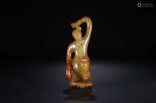 A Chinese Jade Dancer Ornament