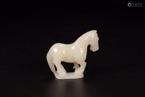 A Chinese Hetian Jade Horse Ornament