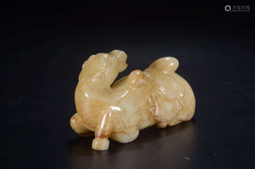 A Chinese Jade Camel Ornament