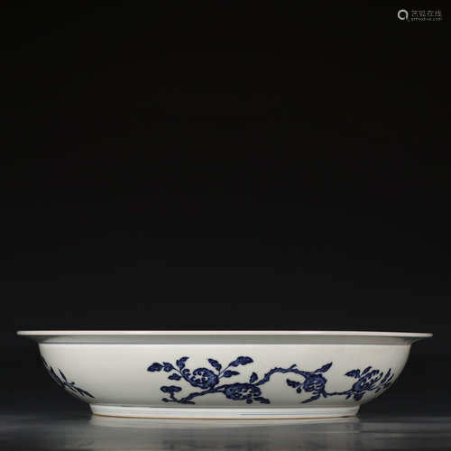 A Chinese Blue and White Porcelain Plate