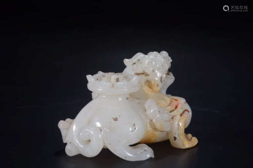 A Chinese Gaogu Jade Beast Ornament