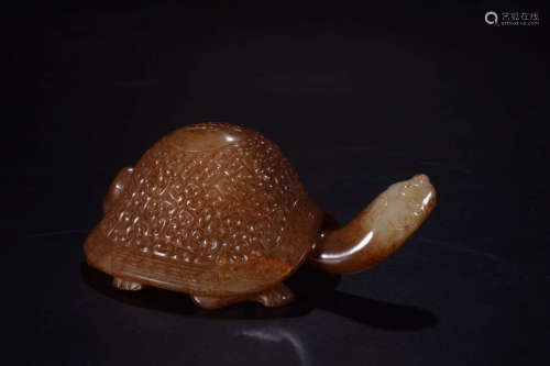 A Chinese GaoGu Jade Turtle Ornament