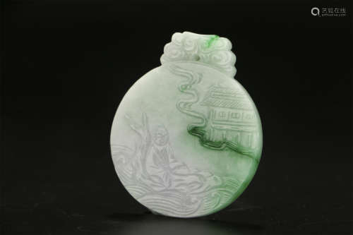 A CHINESE CARVED JADEITE SAFENESS BOARD