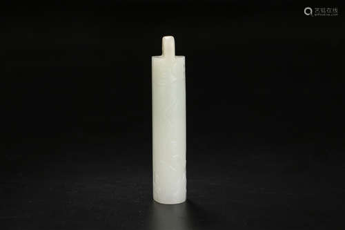 A CHINESE HETIAN JADE ARROW TUBE