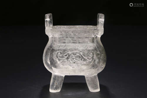 A CHINESE CRYSTAL INCENSE BURNER