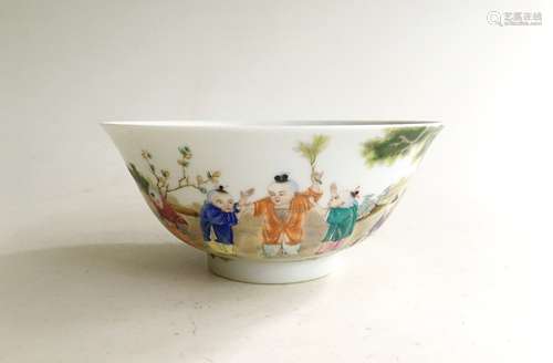 FAMILLE ROSE 'CHILDREN' BOWL