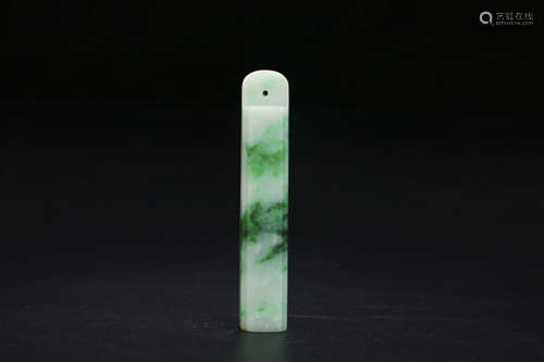 A CHINESE JADEITE SQUARE ARROW TUBE