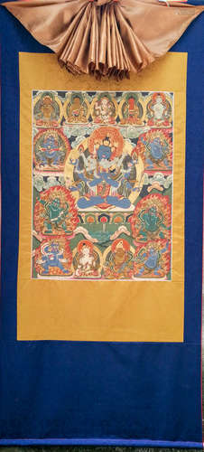 A HAPPY BUDDHA THANGKA