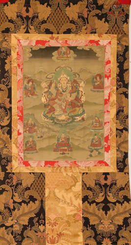 A LIANHUASHENG BUDDHA THANGKA