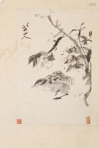 A CHINESE FLOWER AND BIRD PAINTING, BA DA SHANREN MARK