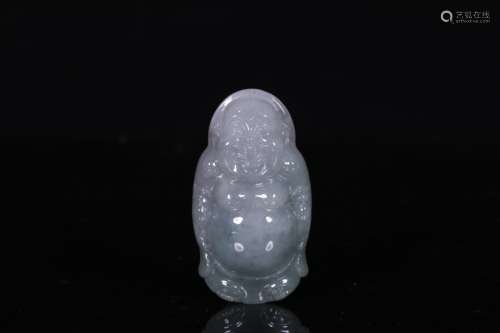 JADEITE CARVED 'BODHISATTVA' PENDANT