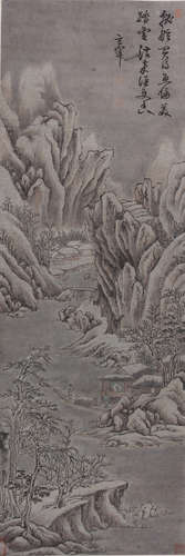 A CHINESE PAINTING SCROLL, DONG QICHANG MARK