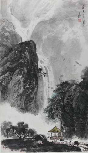 A CHINESE PAINTING SCROLL, SUN KEGANG MARK