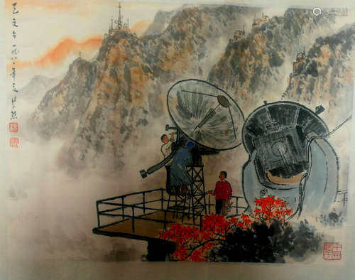 A CHINESE PAINTING,WEI ZIXI MARK