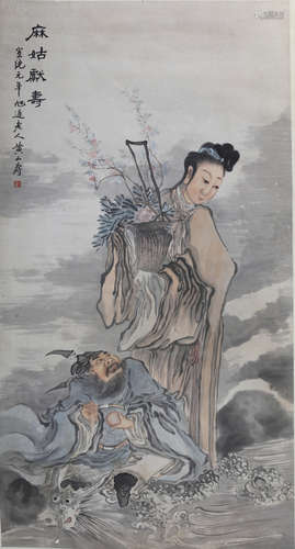 A CHINESE PAINTING SCROLL,HUANG SHANSHOU MARK