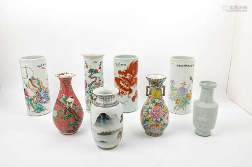 Eight Chinese Porcelain Articles Height of largest 11