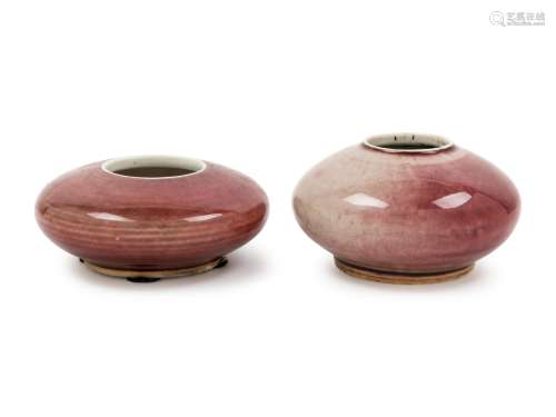 Two Chinese Sang-de-Boeuf Glazed Porcelain Brush