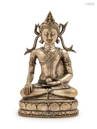 A Sino-Tibetan Bronze Figure of a Seated Bodhisattva