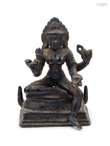 An Indian Bronze Figure of a Seated Bodhisattva Height