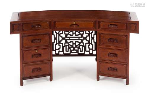 A Large Chinese Rosewood Writing Desk Height 40 x