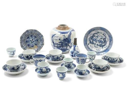 Twenty-Five Chinese Blue and White Porcelain Articles