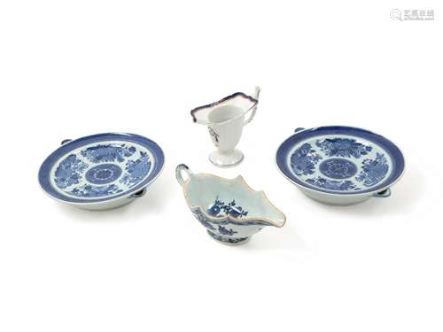 Four Chinese Blue and White Porcelain Export Articles