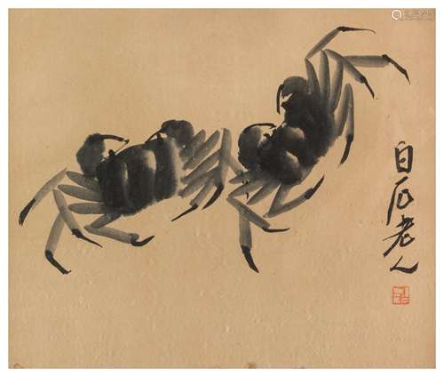 Attributed to Qi Baishi Image: height 11 3/4 x 14 3/4