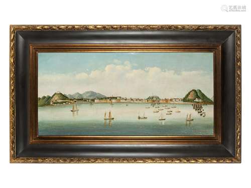 A Chinese Export Painting  Image: 45 1/2 x 21 1/2 in.,