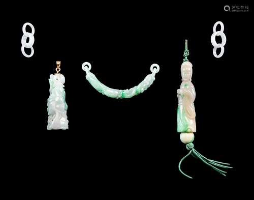 Four Chinese Jade and Jadeite Articles Length of