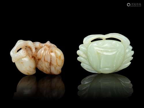 Two Chinese Jade Carvings Length of larger 2 1/2 in.,