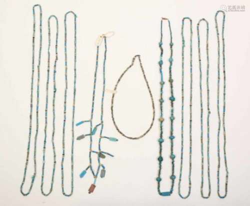 Egypt, several faience beaded necklaces, Late Period., [zkj]200