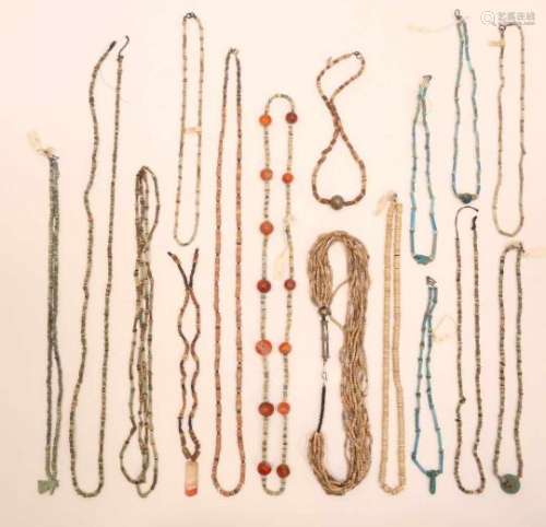 Egypt, collection of semi precious stone necklaces, Late Period., [ds]400