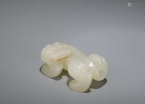 Qing dynasty jade beast