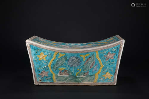 Ming dynasty enamel porcelain pillow