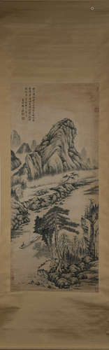 Ming dynasty Yang wencong's  landscape painting