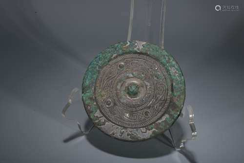 Qing dynasty bronze mirror