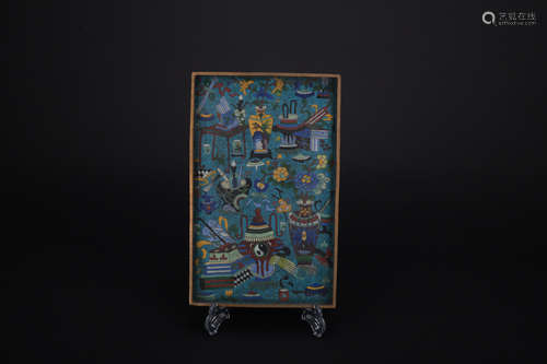 Qing dynasty cloisonne Tray