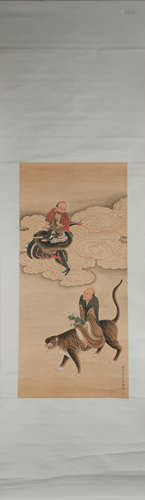 Ming dynasty Ding yunpeng's Buddhism painting