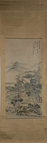 Qing dynasty Xiang wenyan's landscape painting