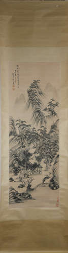 Qing dynasty Yu shao's landscape painting