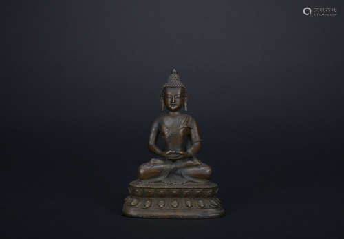 Qing dynasty bronze statue of shakyamuni