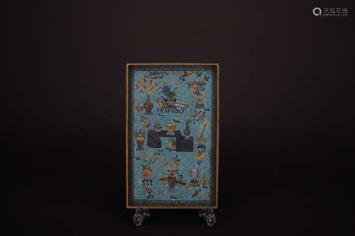 Qing dynasty cloisonne Tray