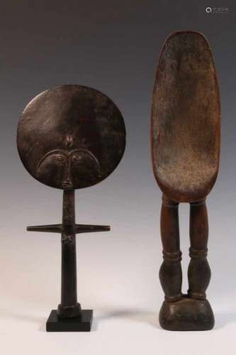 Ghana, Ashanti, Akuaba en Dan, houten lepelin antropomorfe vorm, [1]150