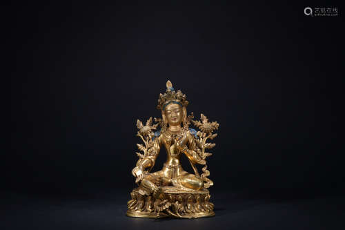 Qing dynasty gilt bronze tara